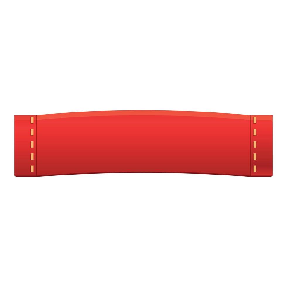 Red cloth tag icon, cartoon style vector