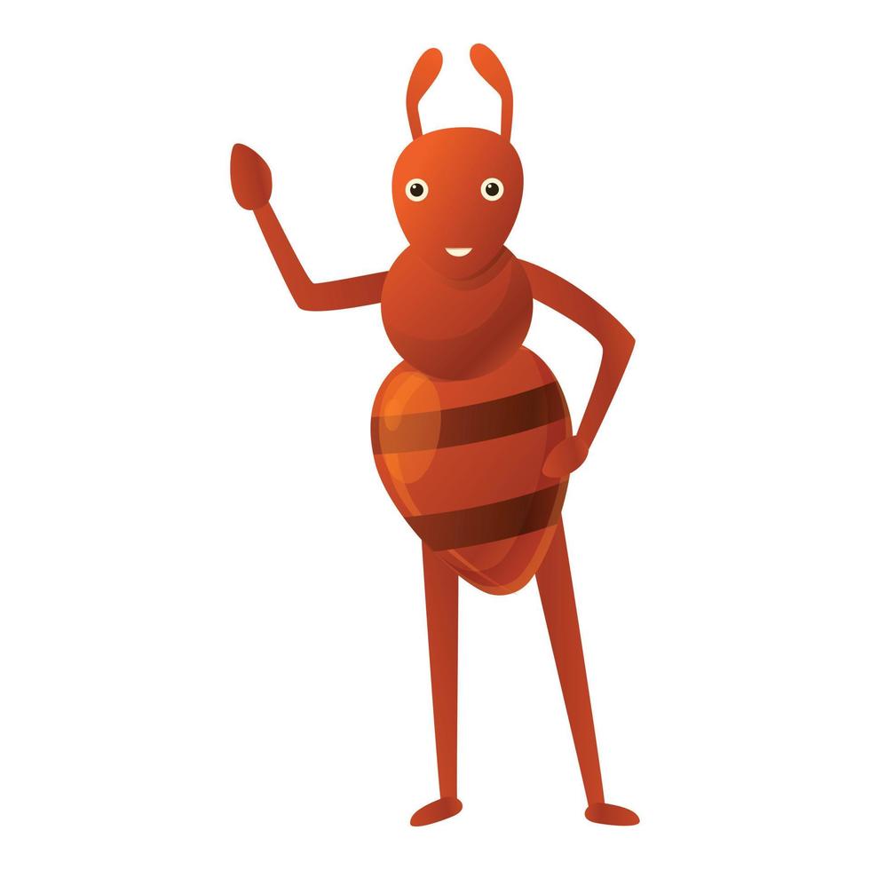 Ant kid icon, cartoon style vector