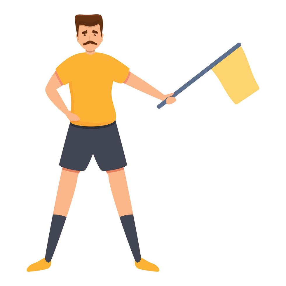 Referee soccer icon, cartoon style vector