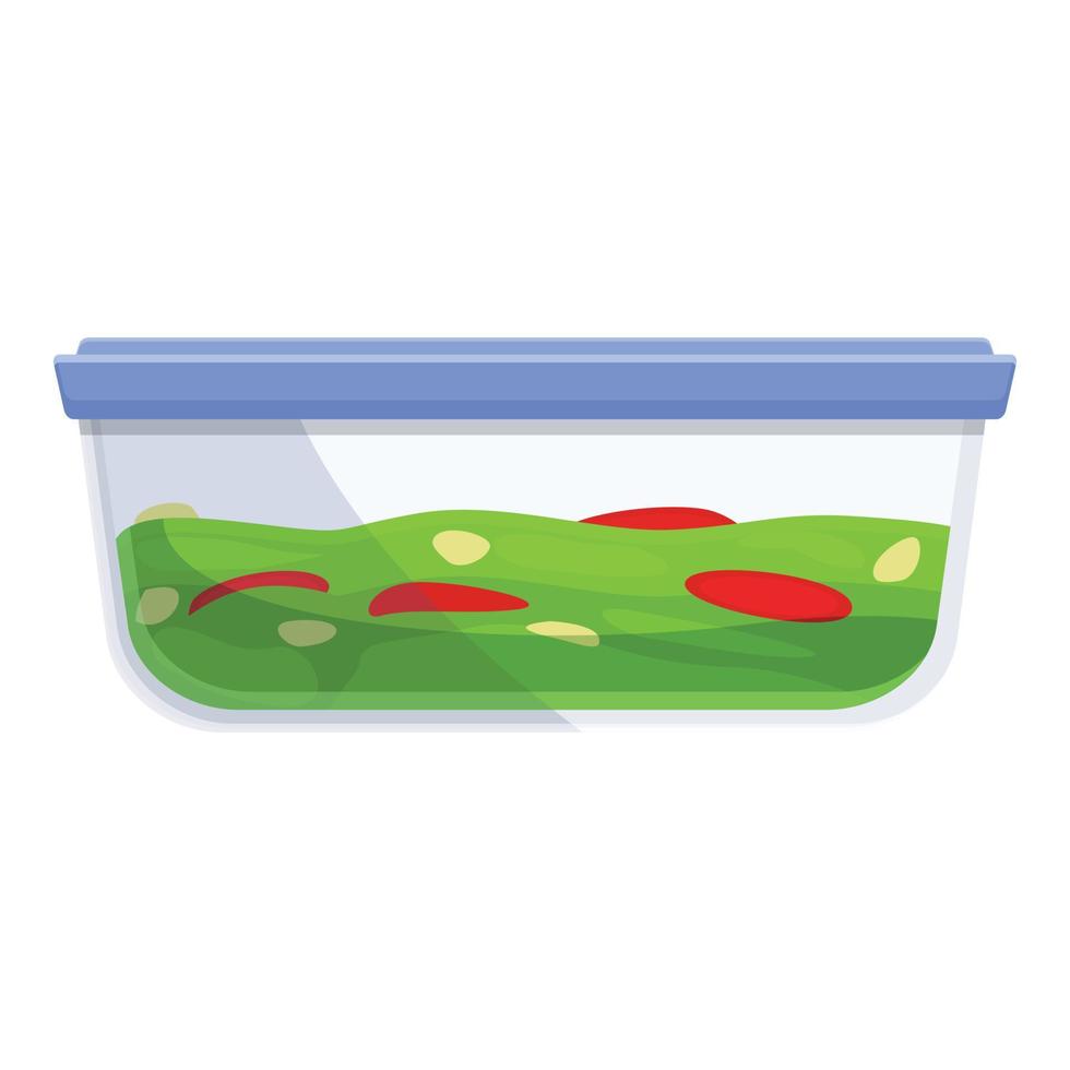 Vegetable lunch icon, cartoon style vector