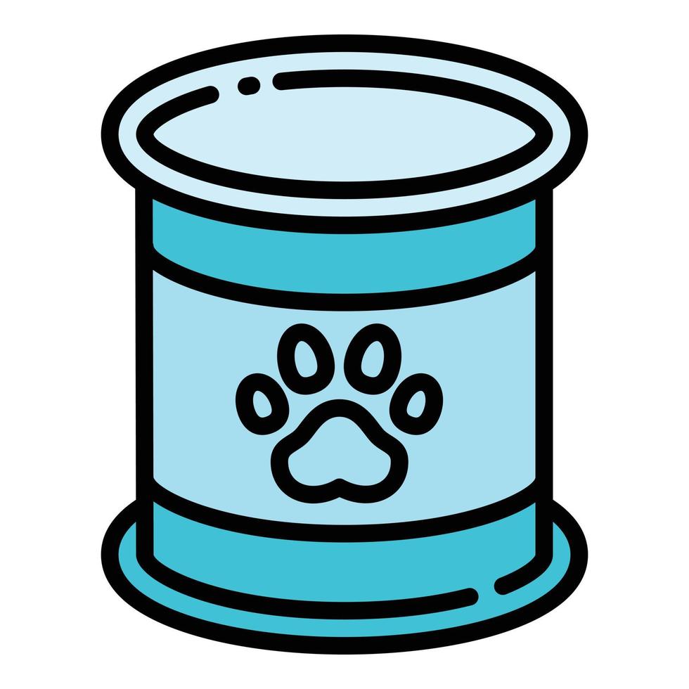 Pet tin can icon, outline style vector