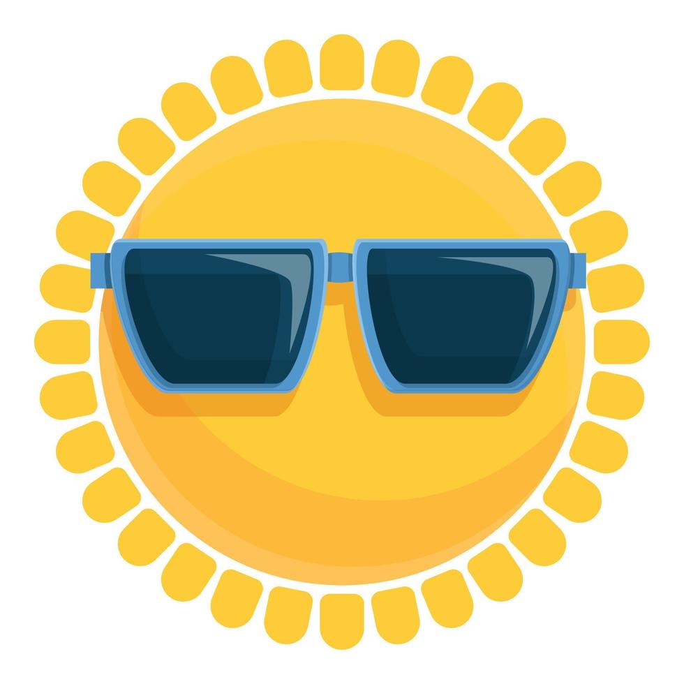 Summer party sunny day icon, cartoon style vector