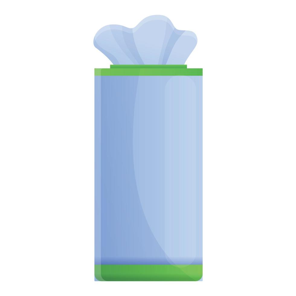 Disinfection napkins icon, cartoon style vector