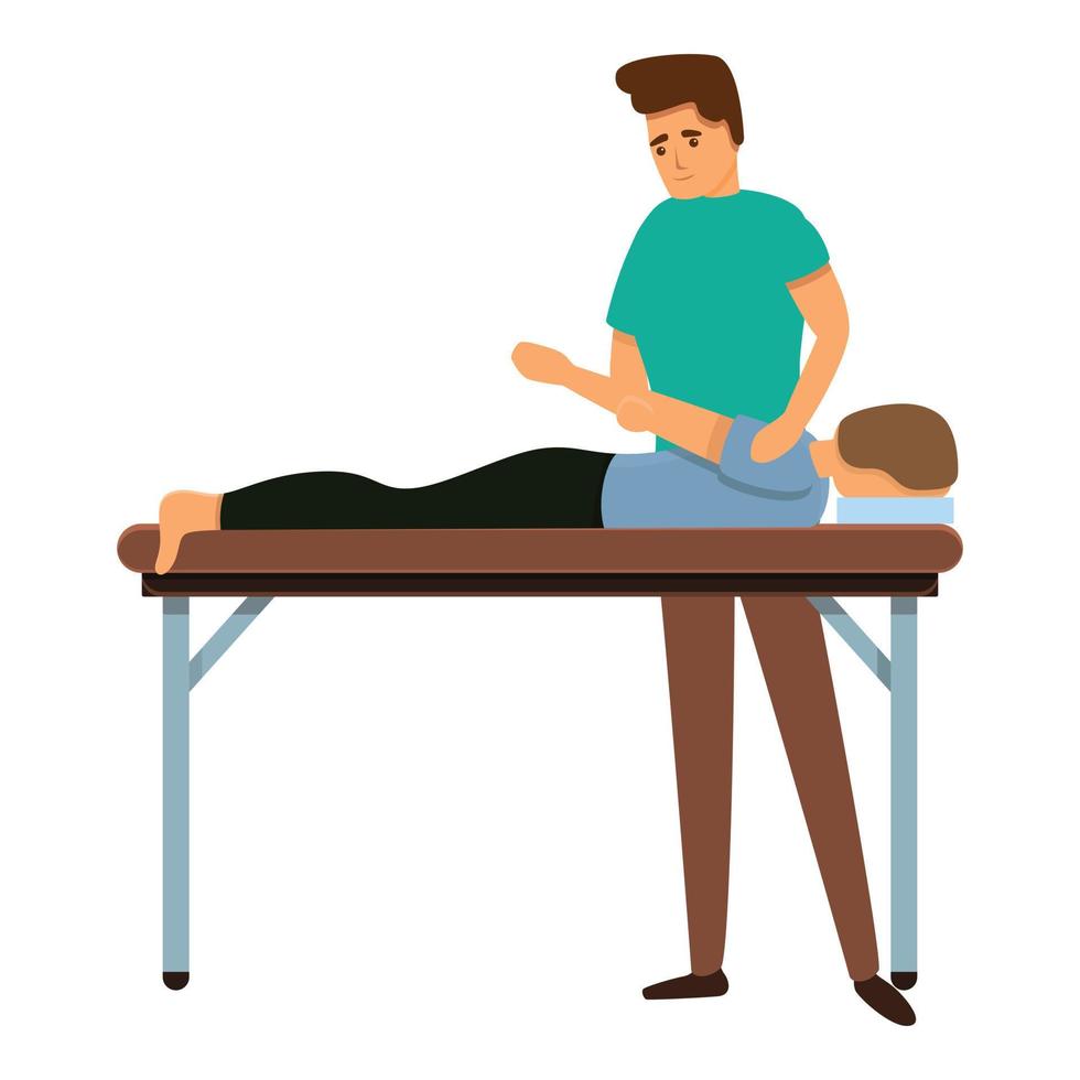 Man masseur icon, cartoon style vector