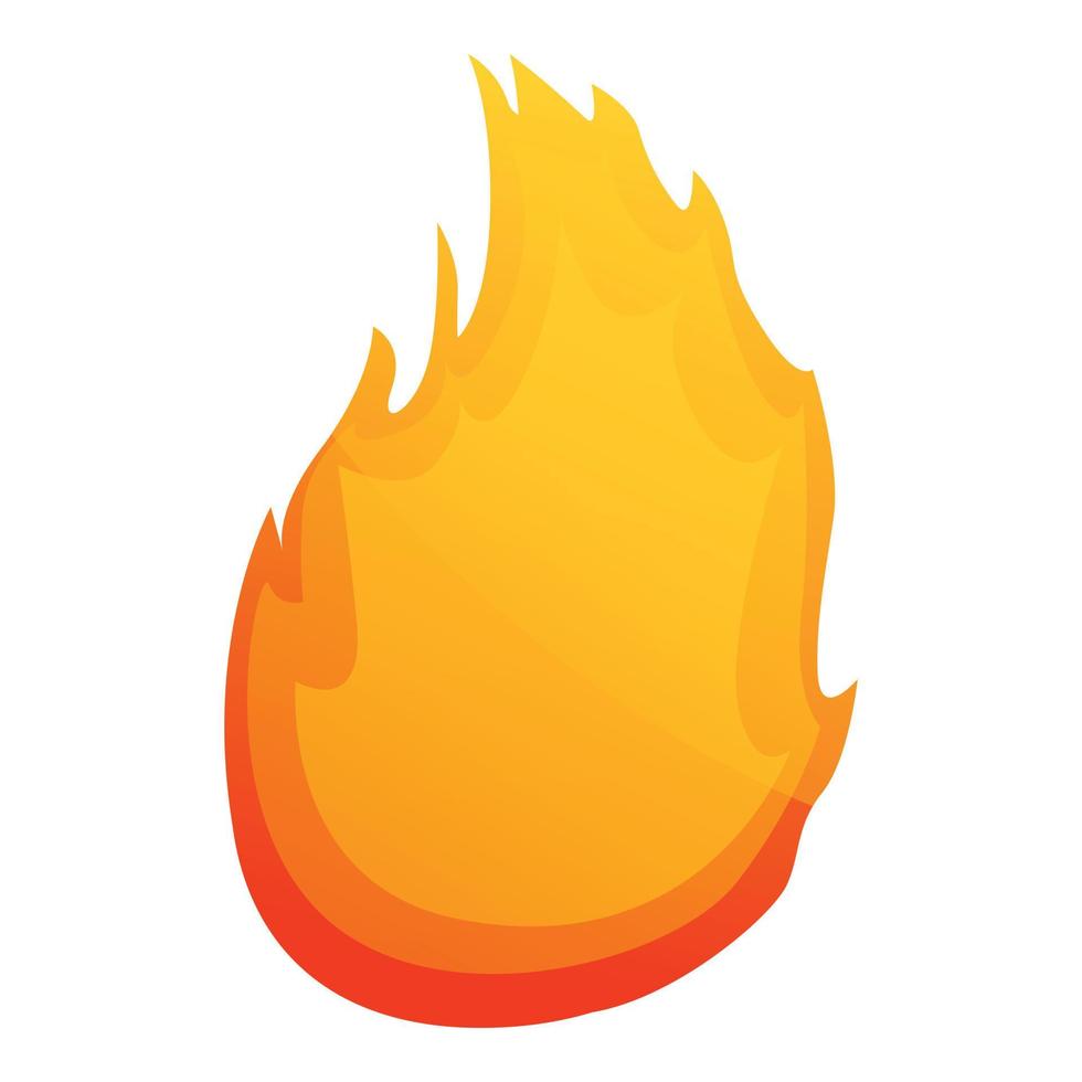 Light fire flame icon, cartoon style vector