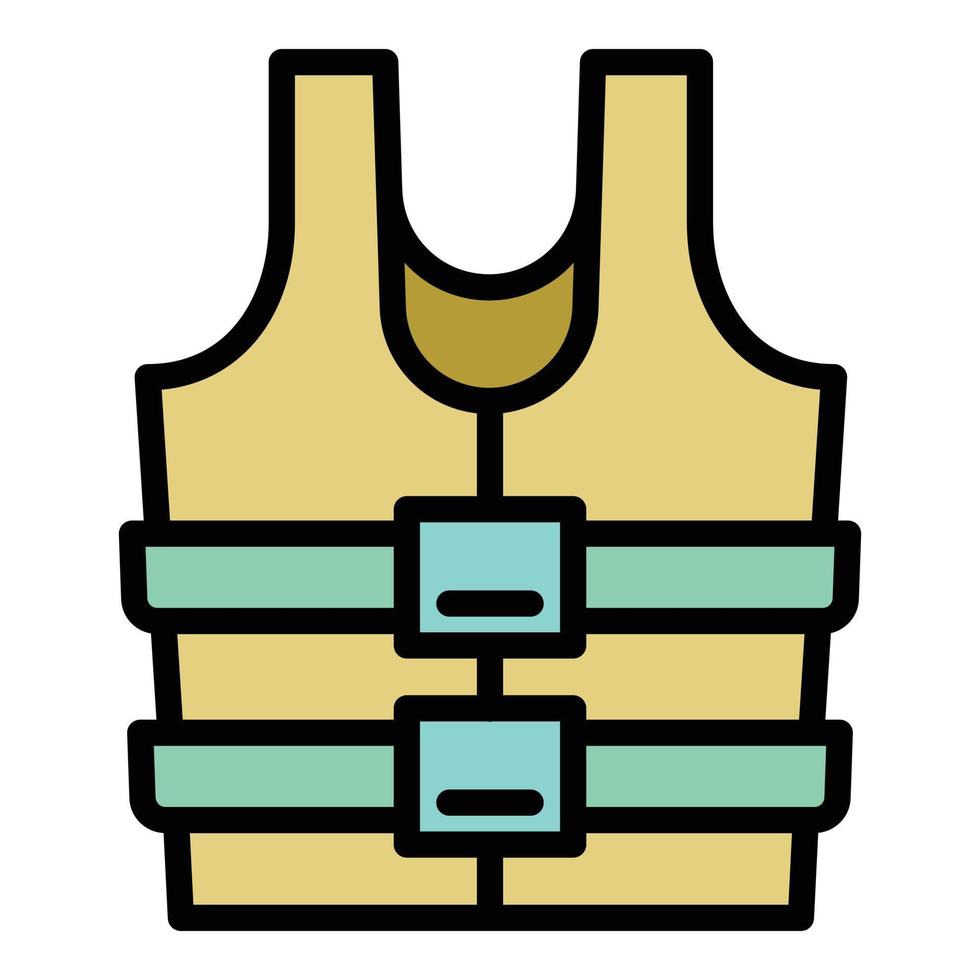 Snorkeling rescue vest icon, outline style vector