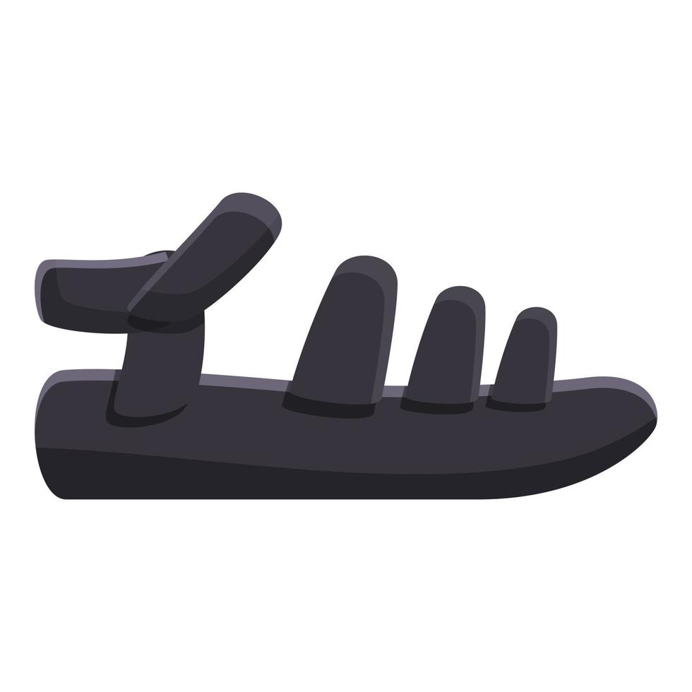 Foot sandals icon, cartoon style vector