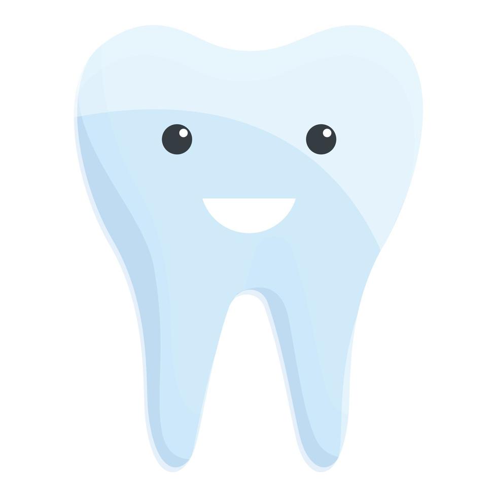 Smile tooth icon, cartoon style vector