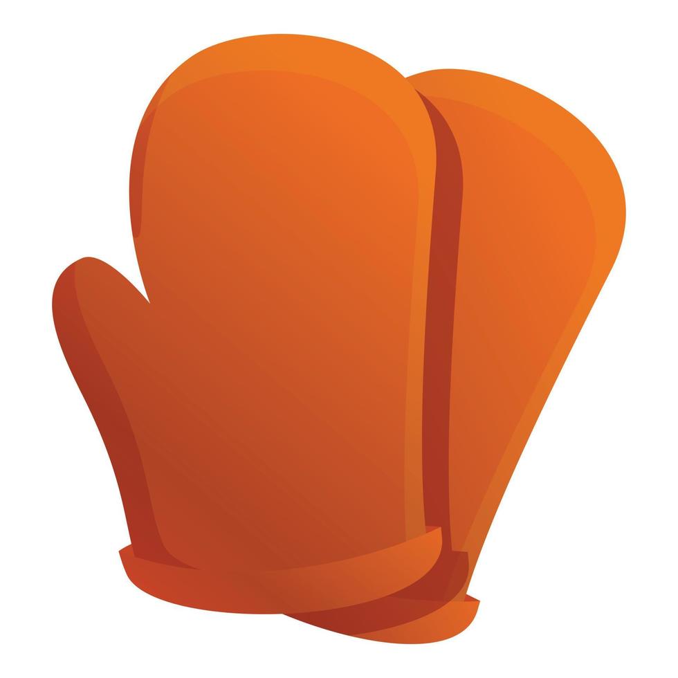 Blacksmith gloves icon, cartoon style vector