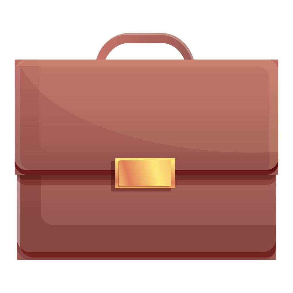 Business leather laptop bag icon, cartoon style 14253743 Vector Art at ...