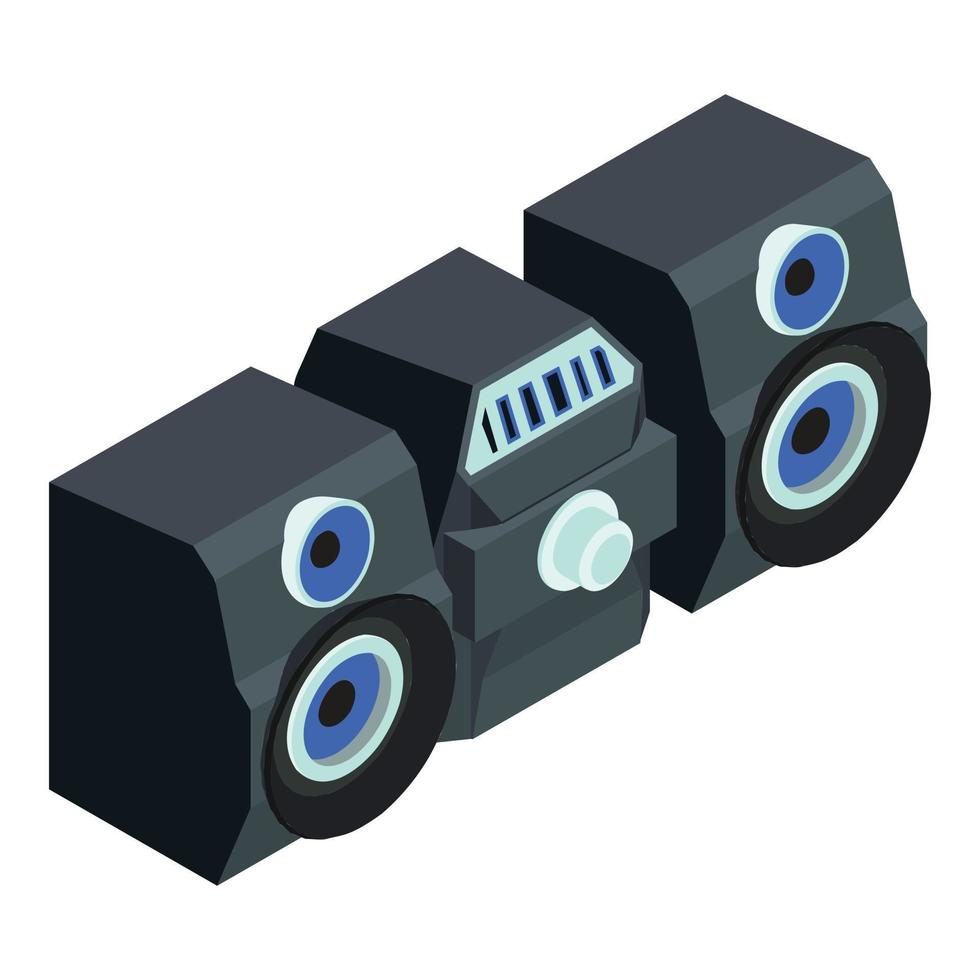Home stereo system icon, isometric style vector