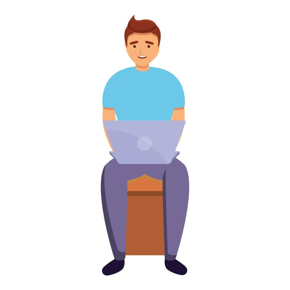 Outsource team member icon, cartoon style vector