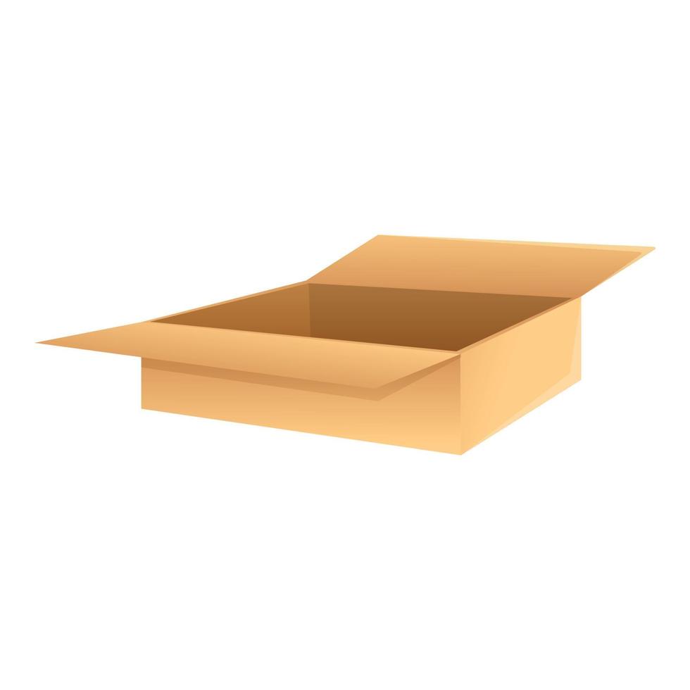 Shipping box icon, cartoon style vector