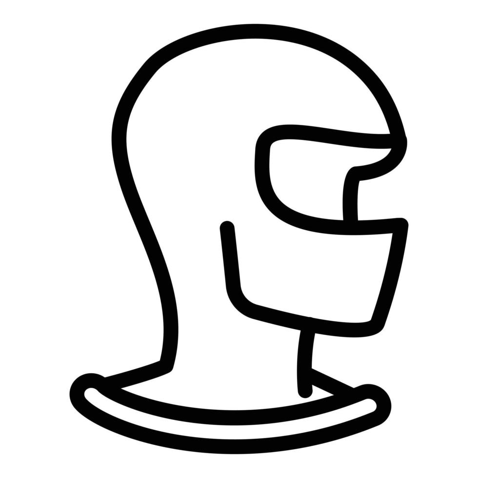 Balaclava icon, outline style vector