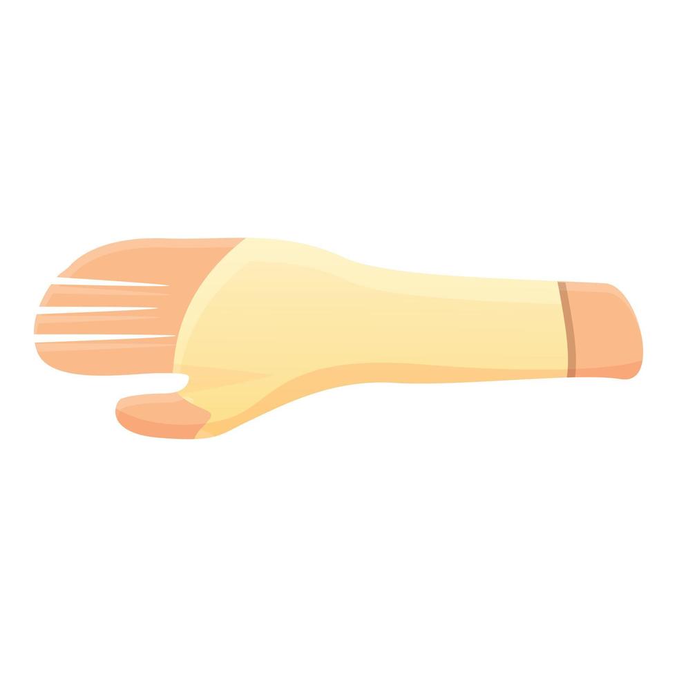 Hand emergency bandage icon, cartoon style vector