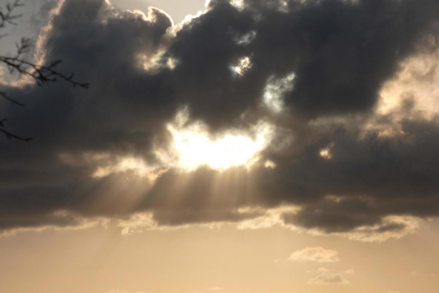 Clouds in the sky in late summer photo