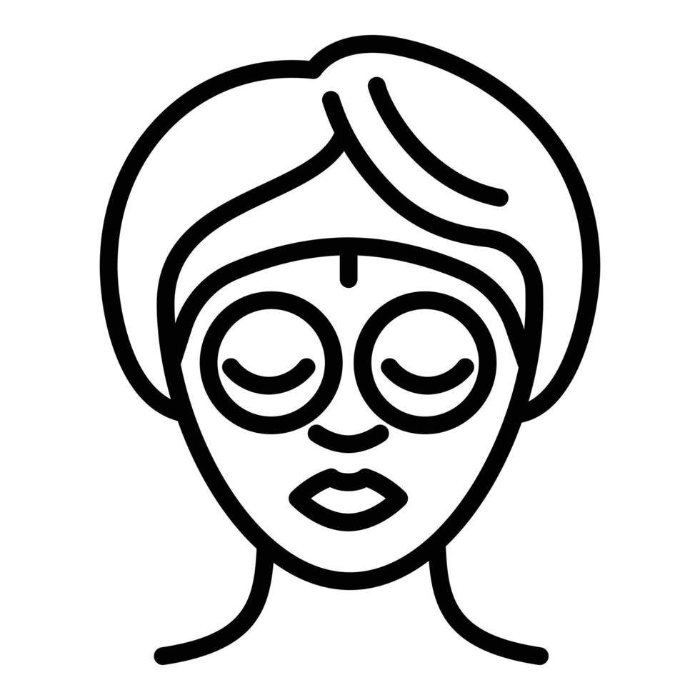 Eyes lifting icon, outline style vector