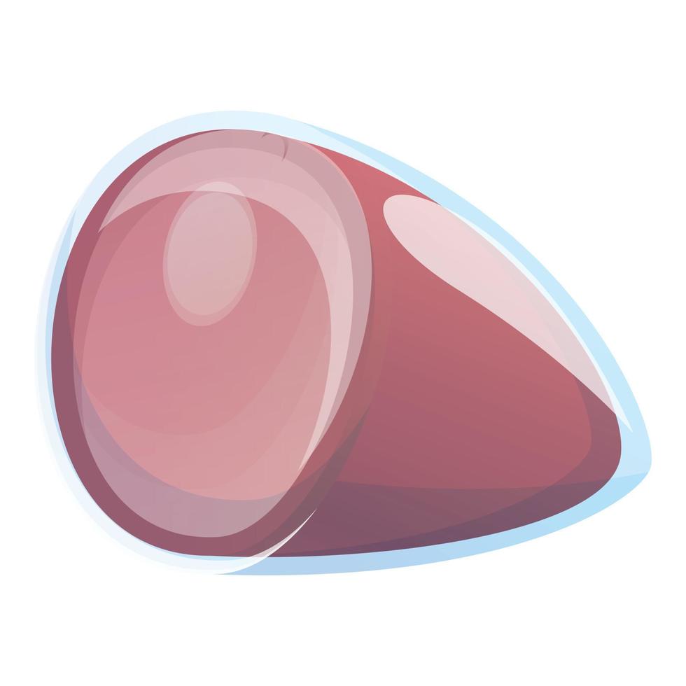 Sausage pack icon, cartoon style vector
