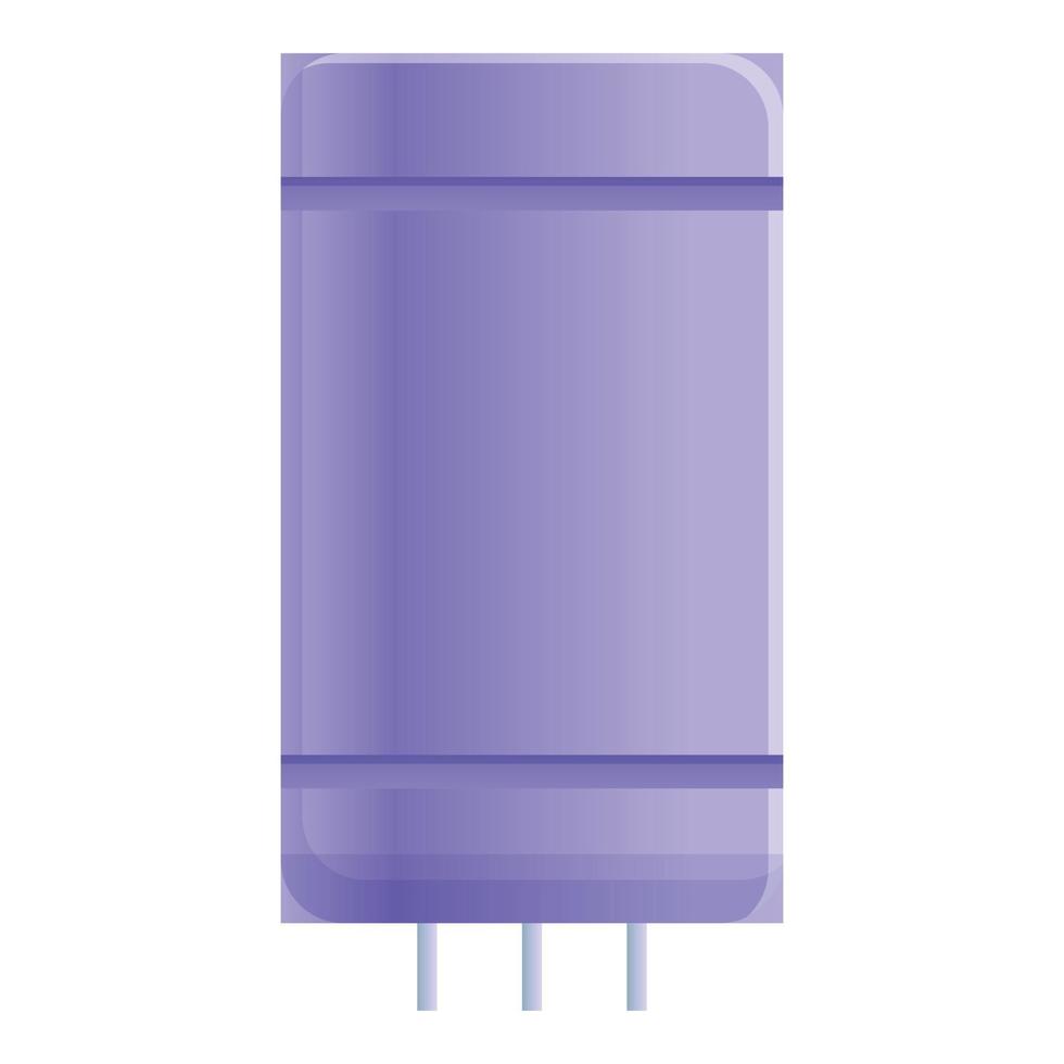 Power capacitor icon, cartoon style vector