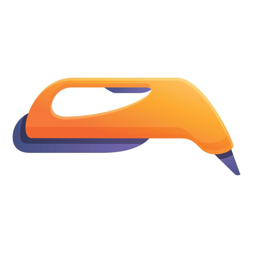 Robot steam cleaner icon, cartoon style vector