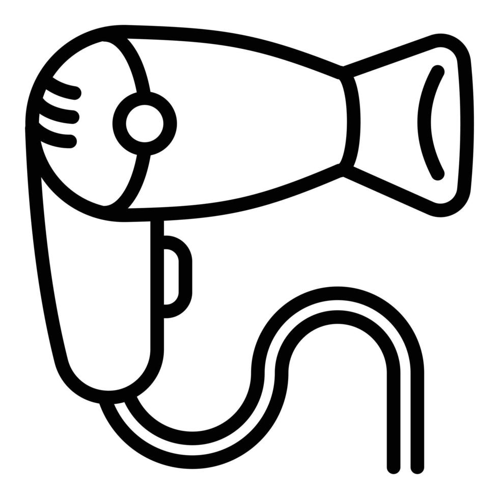 Modern hair dryer icon, outline style vector