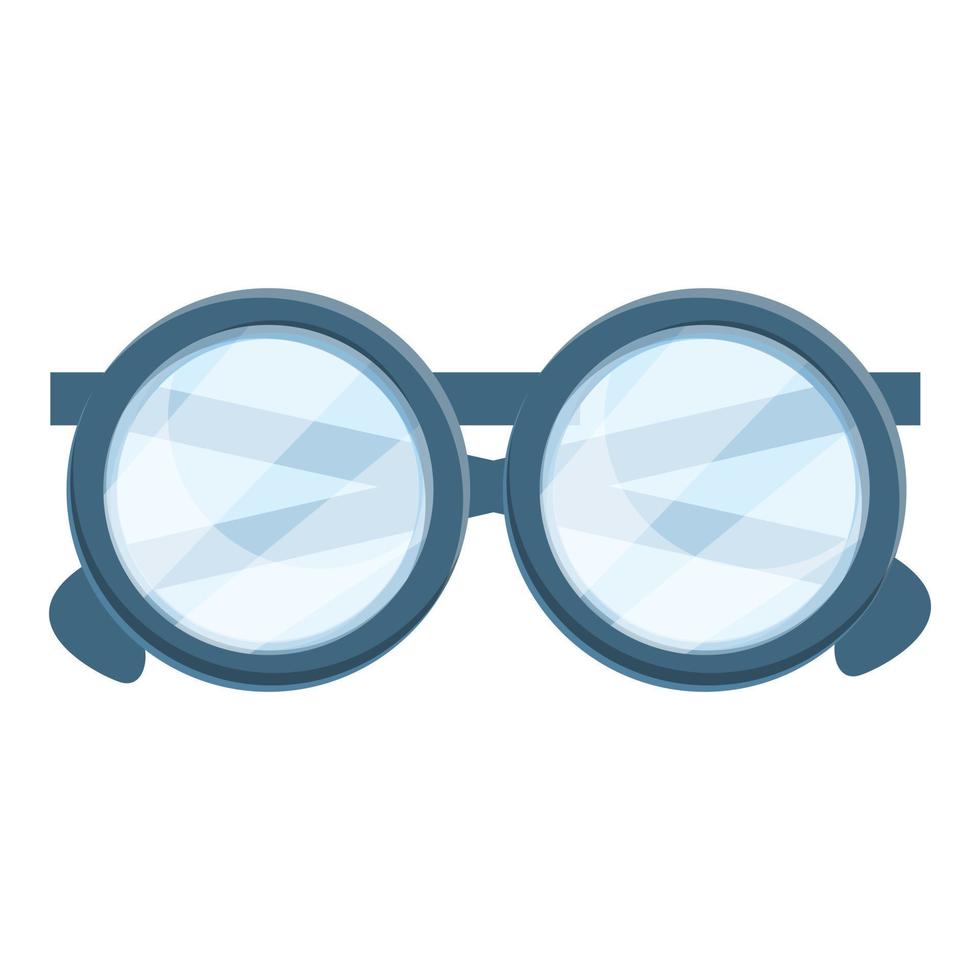 Cozy home round eyeglasses icon, cartoon style vector
