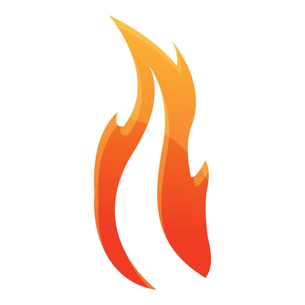 Abstract logo fire flame icon, cartoon style vector