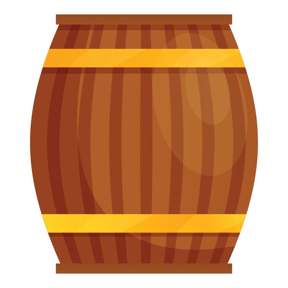 Icono de barril de cerveza de Irlanda, estilo de dibujos animados vector