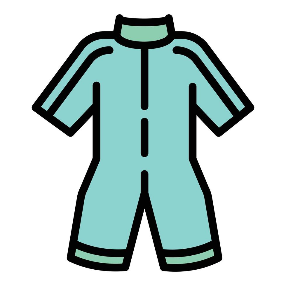 icono de ropa de buceo, estilo de esquema vector