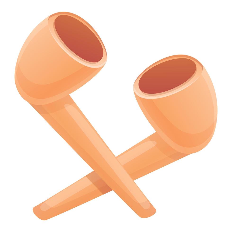 Tws headphones icon, cartoon style vector