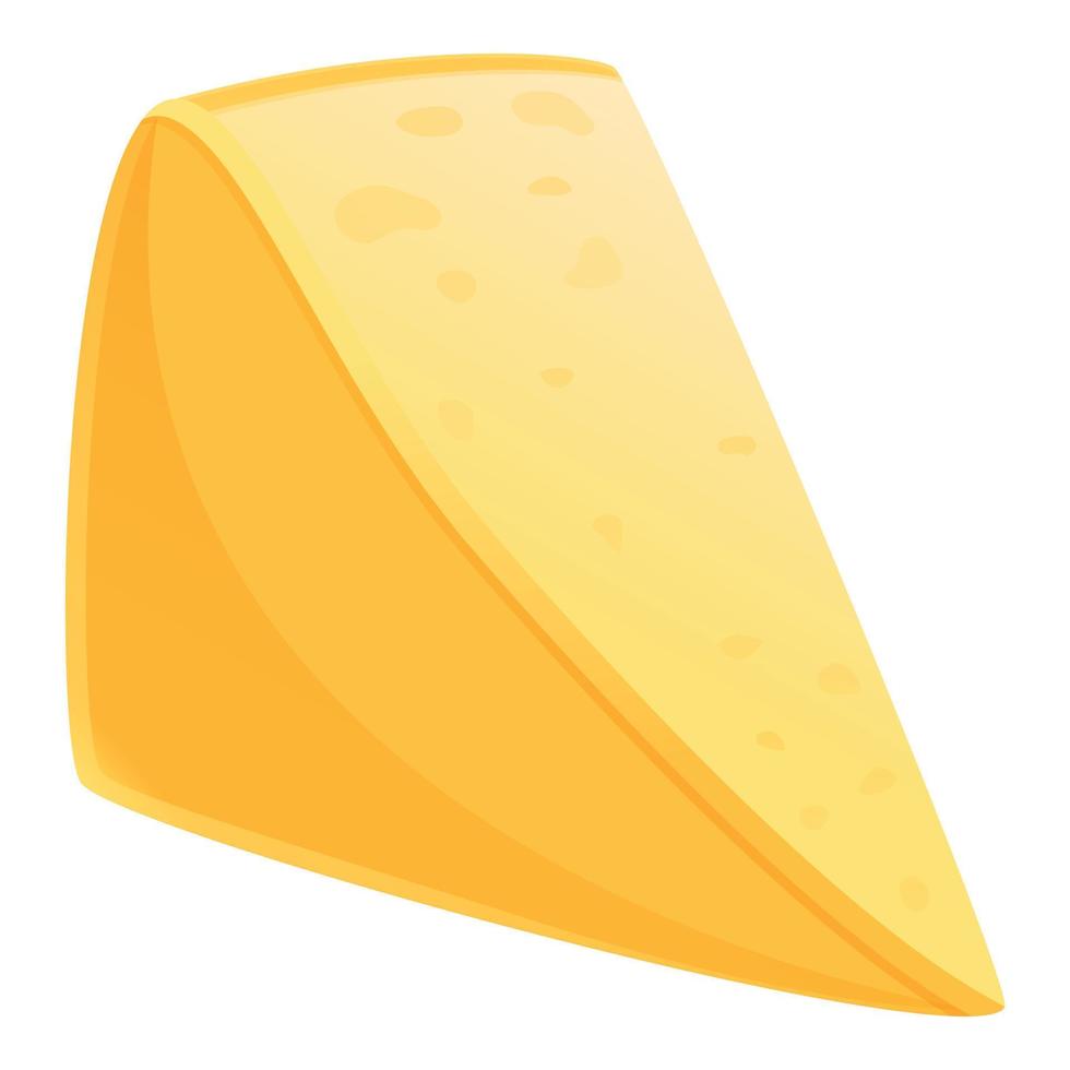 icono de queso emmental, estilo de dibujos animados vector