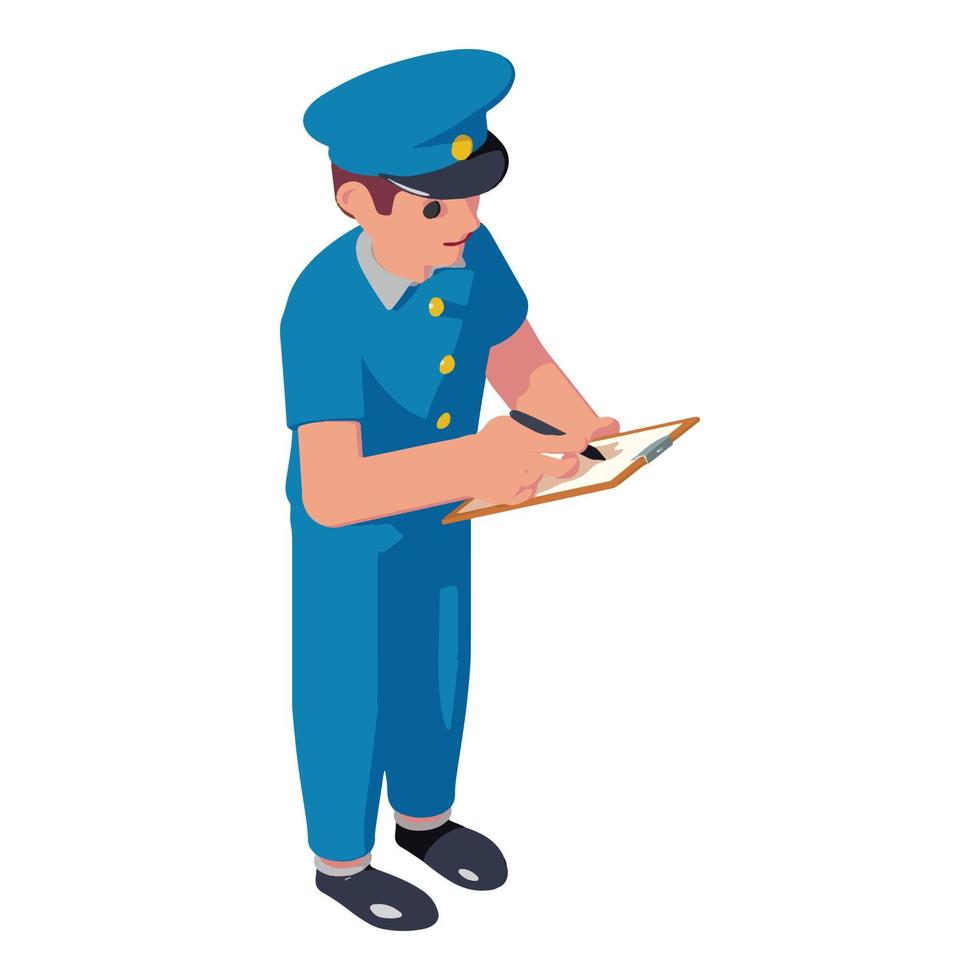 Postman service sign icon, isometric style vector