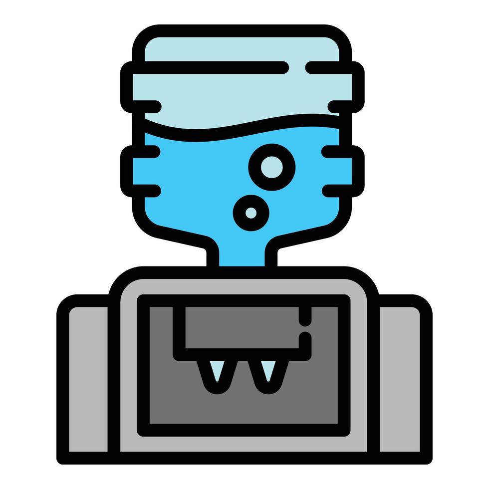 Modern water cooler icon, outline style vector