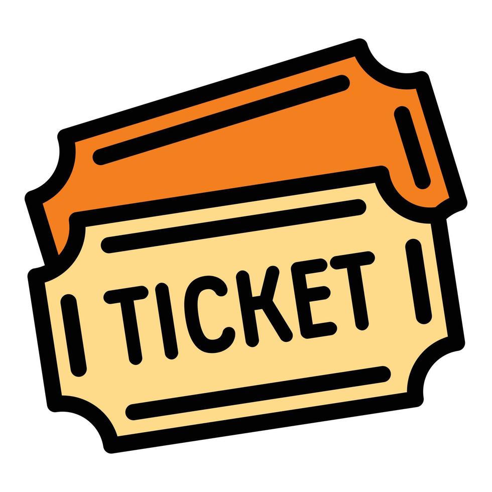 Museum tickets icon, outline style vector