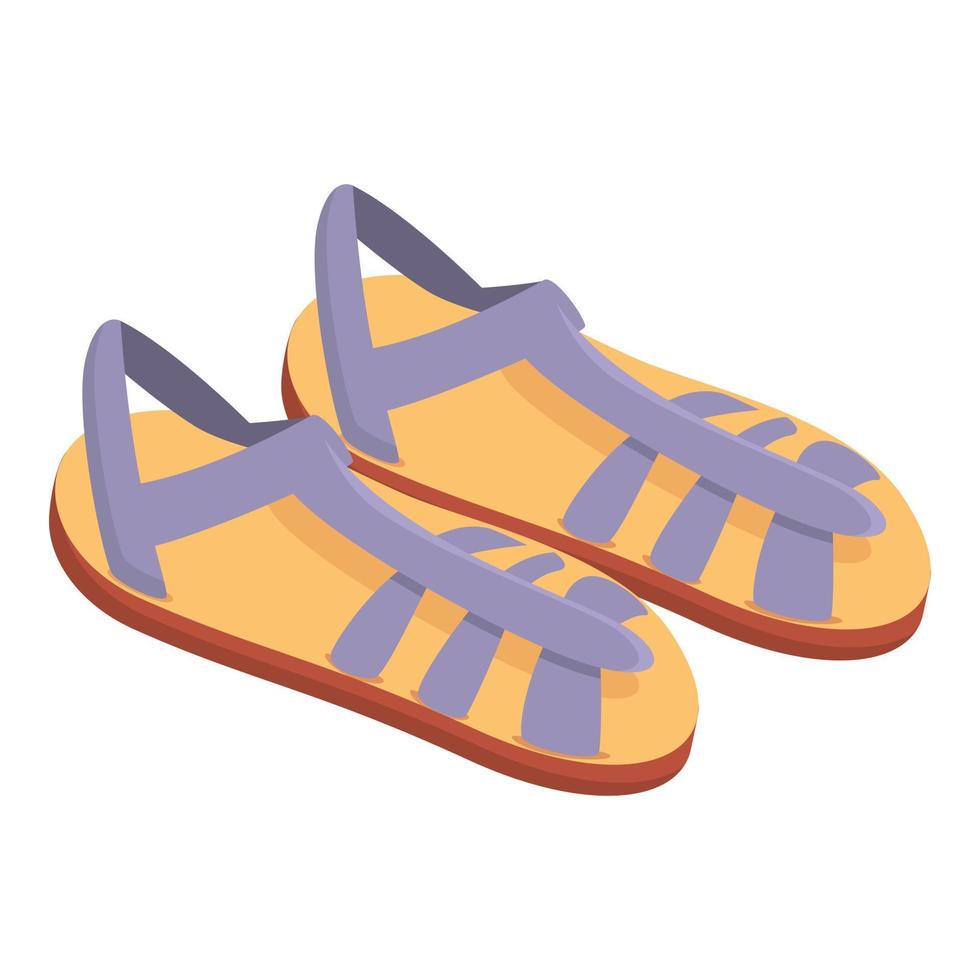 icono de sandalias elegantes, estilo de dibujos animados vector