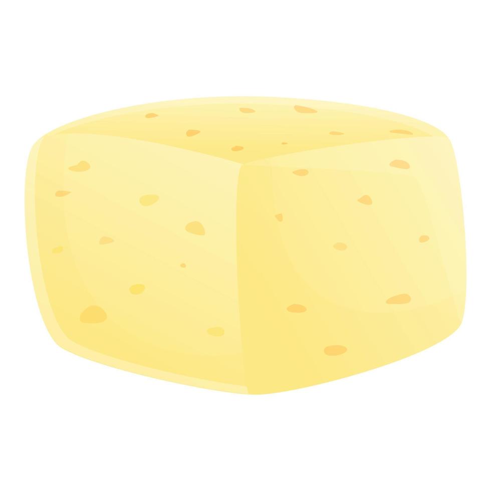 icono de queso gouda, estilo de dibujos animados vector