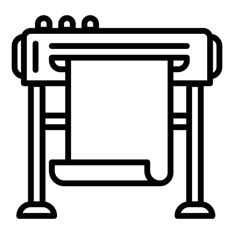 Company plotter icon, outline style vector