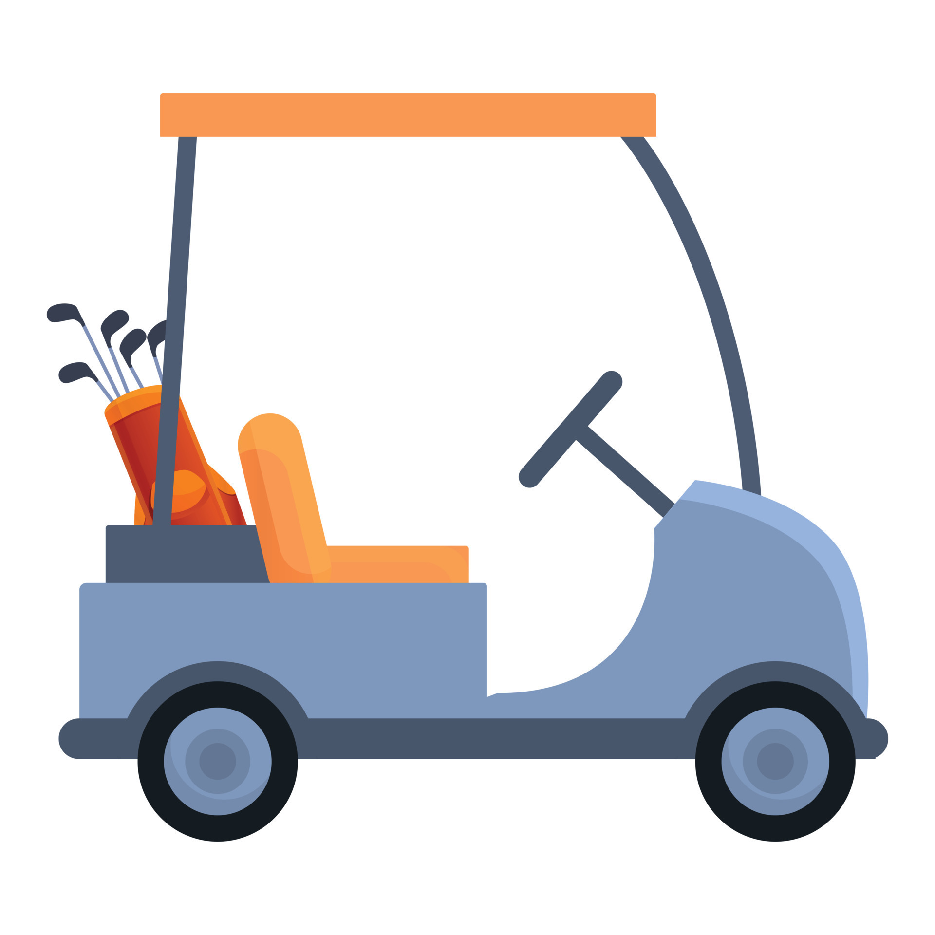 Hobby golf cart icon, cartoon style 14255705 Vector Art at Vecteezy