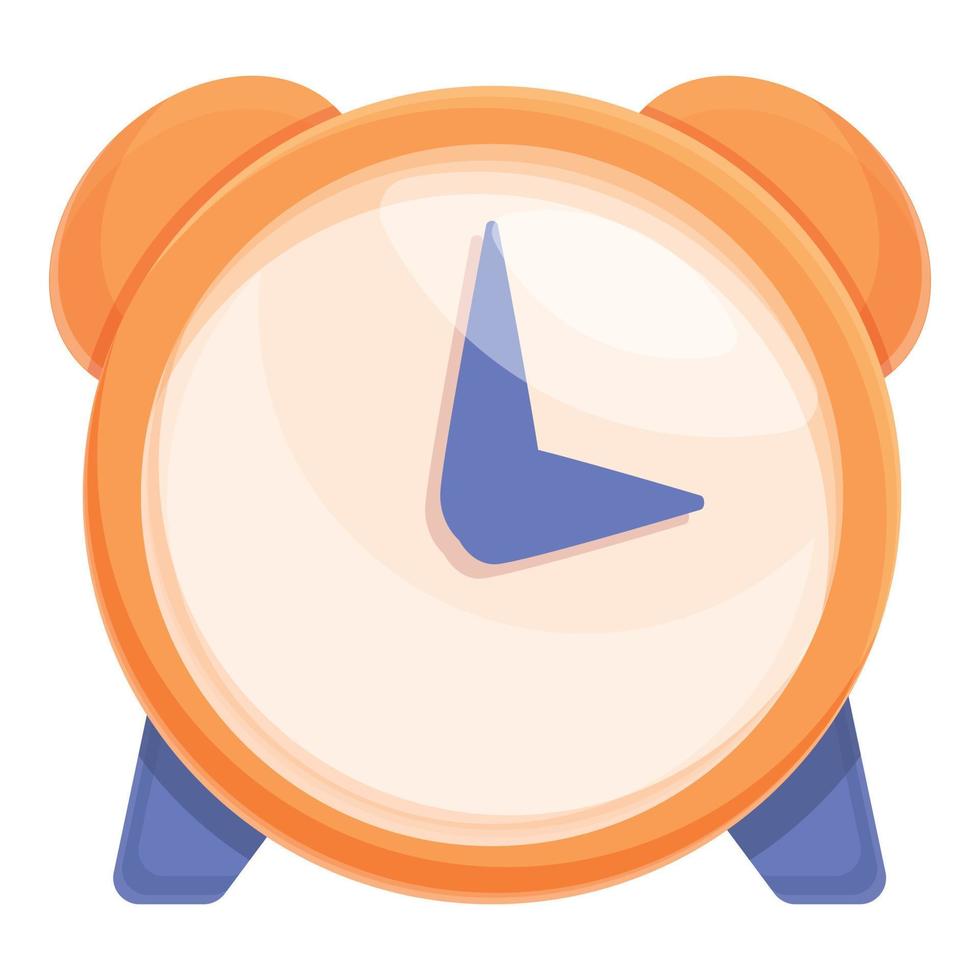 Home clock icon, cartoon style vector