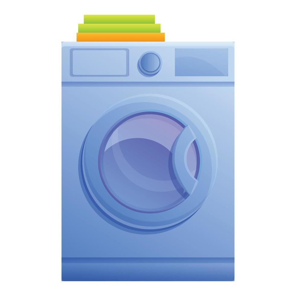 Icono de secador de tareas domésticas, estilo de dibujos animados vector