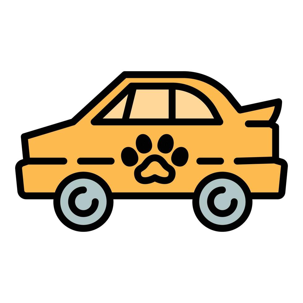 Pet car taxi icon, outline style vector