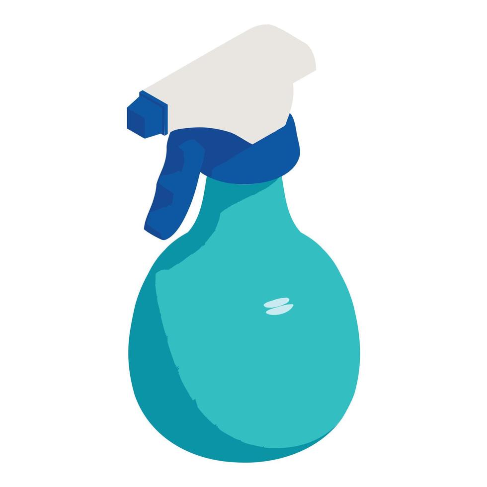 Window spray cleaner icon, isometric style vector