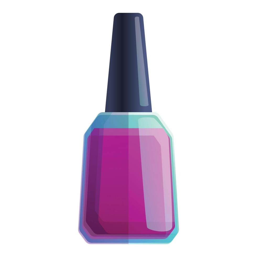 Dressing room nail polish icon, cartoon style vector