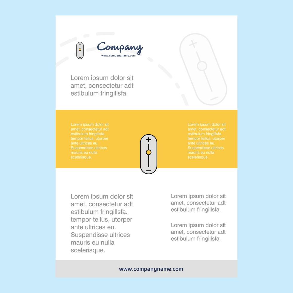 Template layout for Zoom in zoom out comany profile annual report presentations leaflet Brochure Vector Background