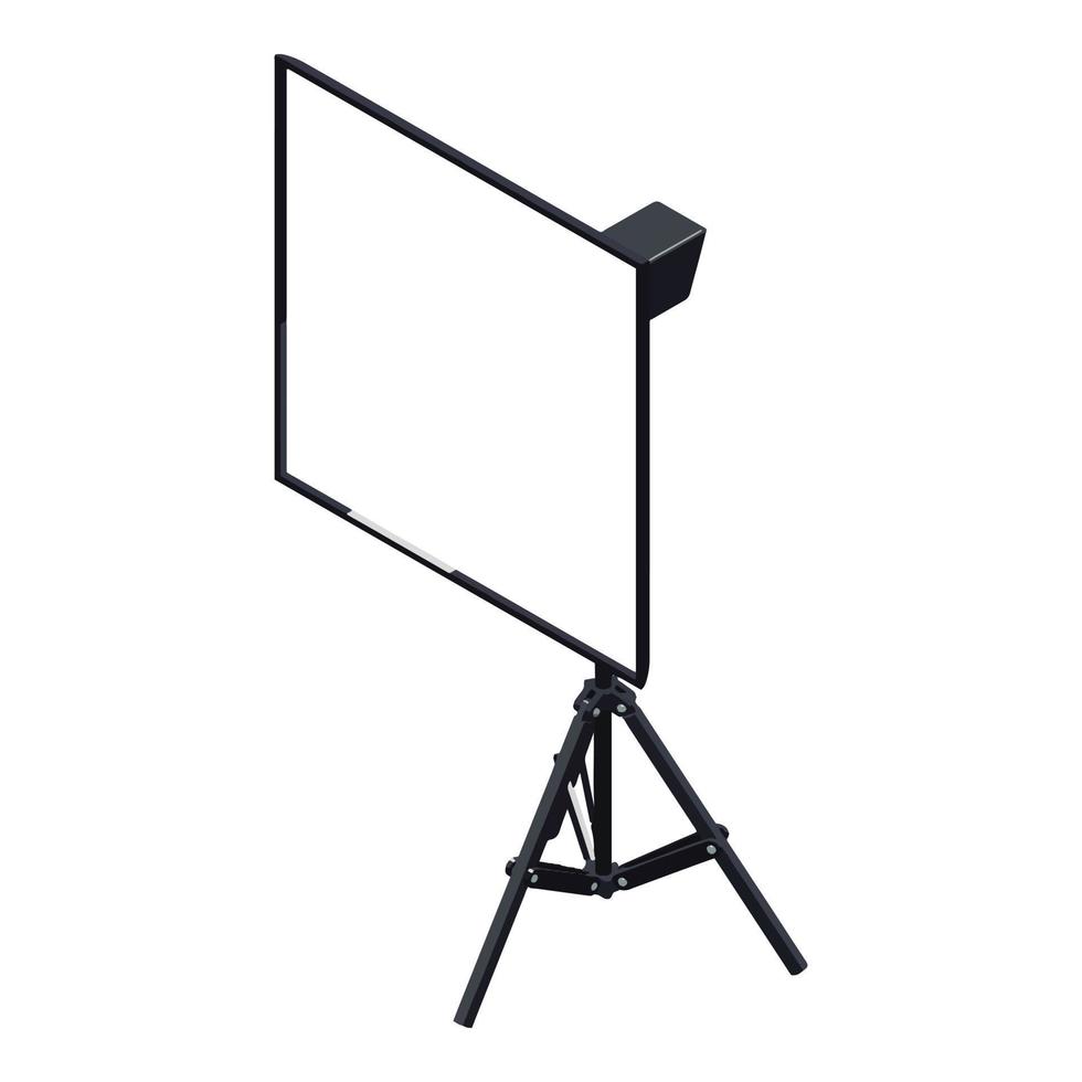 White studio light icon, isometric style vector