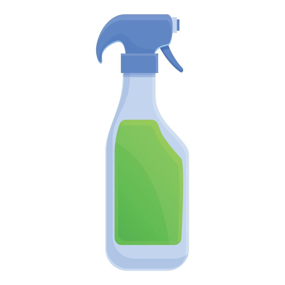 Disinfection hand spray icon, cartoon style vector