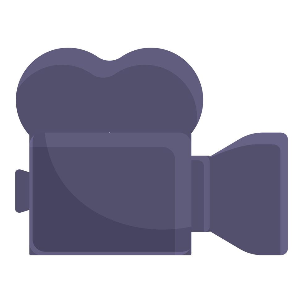 Video editing cinema camera icon, cartoon style vector