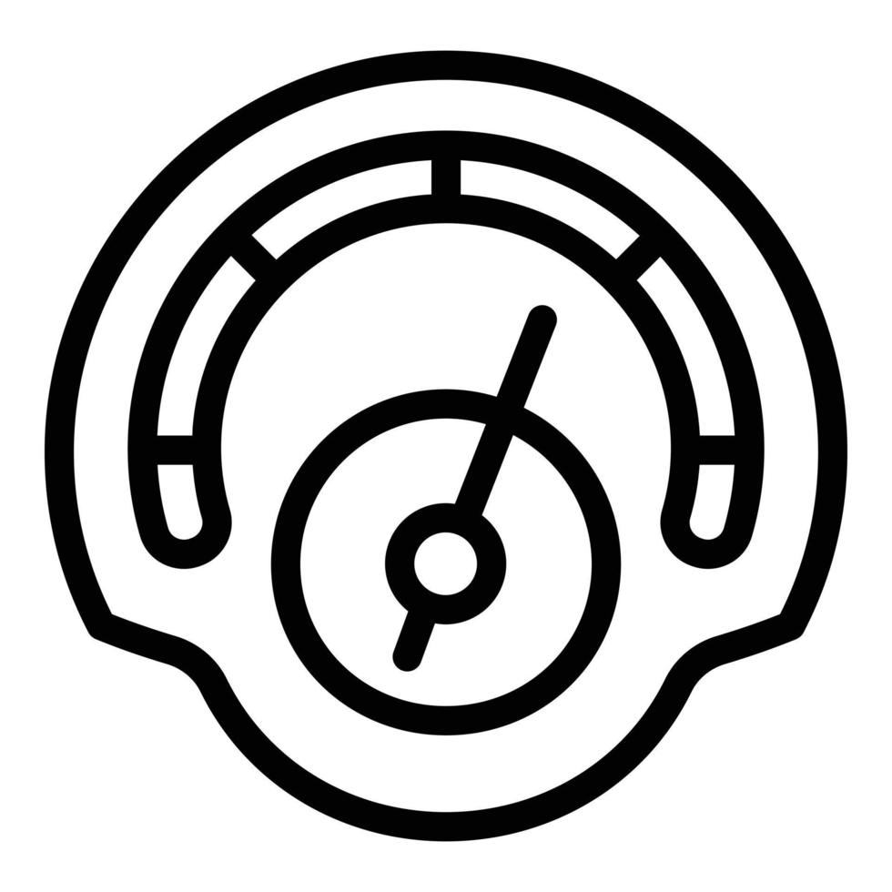 Futuristic speedometer icon, outline style vector