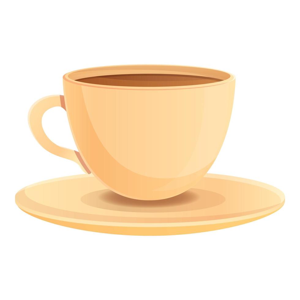 Energy coffee cup icon, cartoon style vector
