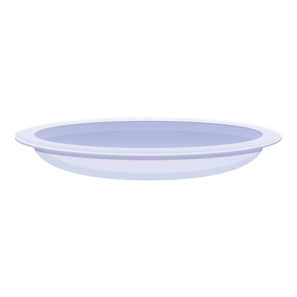 Cutlery plate icon, cartoon style vector
